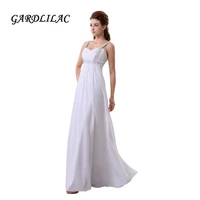 2019 new spaghetti straps white beach wedding dresses 2019 chiffon plus size bridal gown long prom gown with crystal