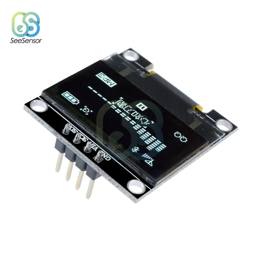 Модуль OLED 0 96 дюйма IIC Серийный белый/синий/желтый синий 128X64 I2C SSD1306 плата с ЖК