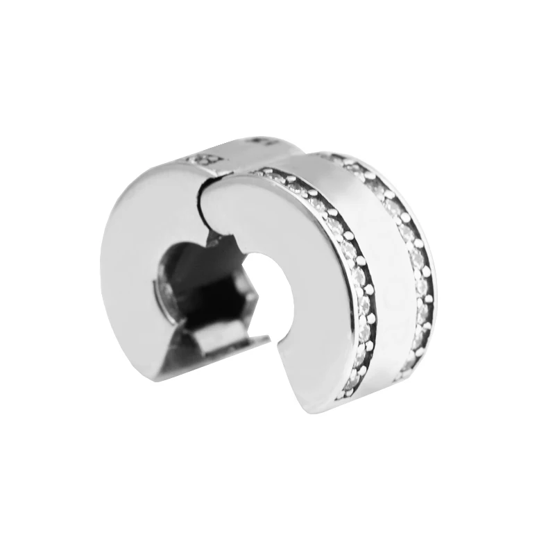 Подходит для браслетов Pandora Insignia брендовый штампованный кулон с зажимами из