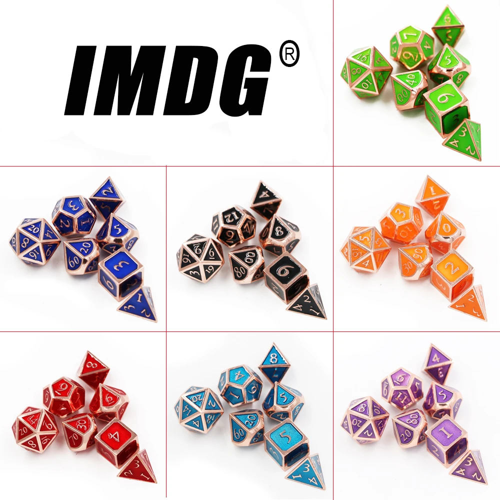 IMDG 7 шт./компл. креативные игральные кости для ролевых игр многогранные