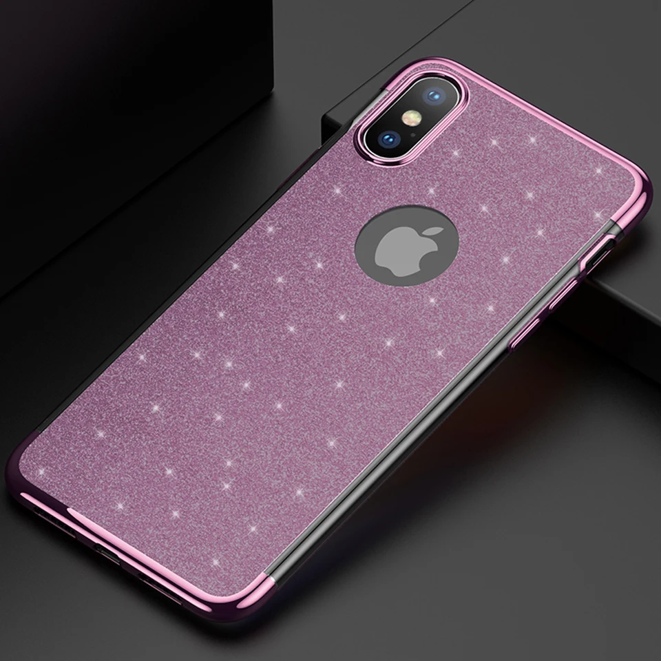 Cute Glitter Phone Case For iphone X 6 6s 7 8 Plus Huawei Honor 10 9 9i 7X 7C Y6 Y7 Prime 2018 TPU Silicone Bling Soft Cover |