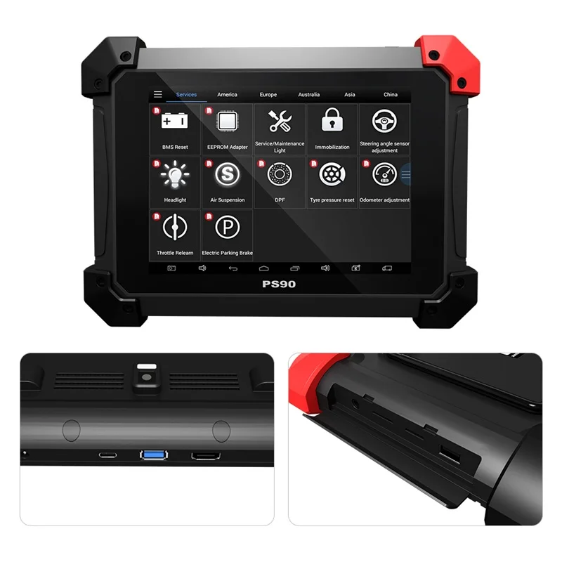 XTOOL PS90 OBD2 автомобильный диагностический инструмент ключ программист/EPS/одометр коррекция для мультибрендового автомобиля