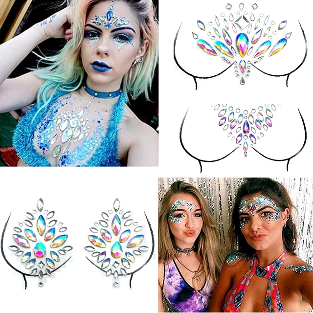 7 листов/партия наклейки на грудь|Временные тату| |