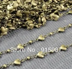 

Sweet Bell Fashion Jewelry Findings,Accessories,charm,pendant,Copper Antique Bronze Chain width:Peach heart 5*10MM 1 Meter