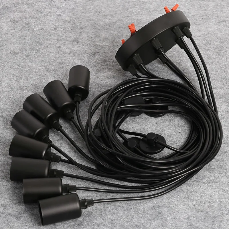 Современное ретро Edison ЛАМПЫ E27 Винтаж лампы антикварная DIY искусства подвесные лампы в виде паука 2 метров линии дома подвесной светильник Винтаж