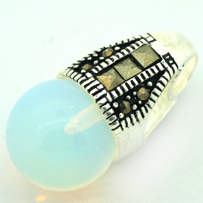 Винтажный кулон из стерлингового серебра 925 пробы с натуральным огненным белым