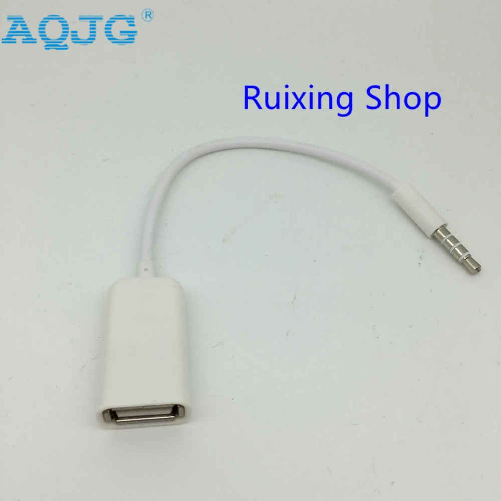 AUX к Usb 3 5 мм Мужской аудио разъем USB 2 0 Женский конвертер Кабель Автомобильный MP3