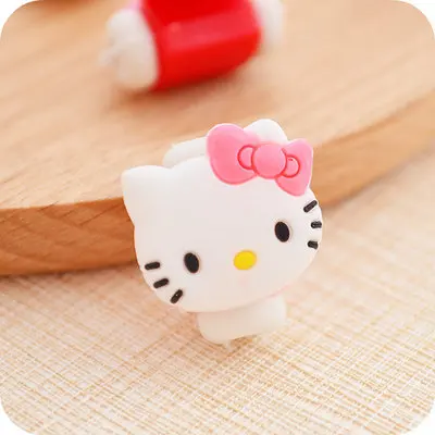Kawaii Hello kitty USB кабель Защита для наушников. Мультяшный чехол для iPhone/5S 6/6s Android кабель передачи данных защитный рукав - Цвет: pink kitty