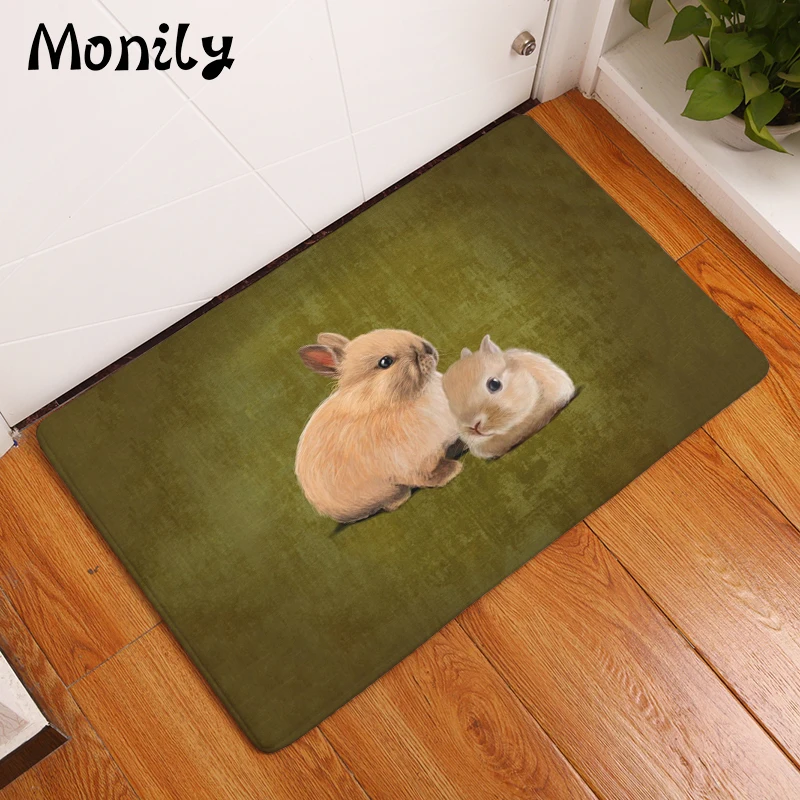 Monily водонепроницаемый Противоскользящий дверной коврик сердце Ежик животные