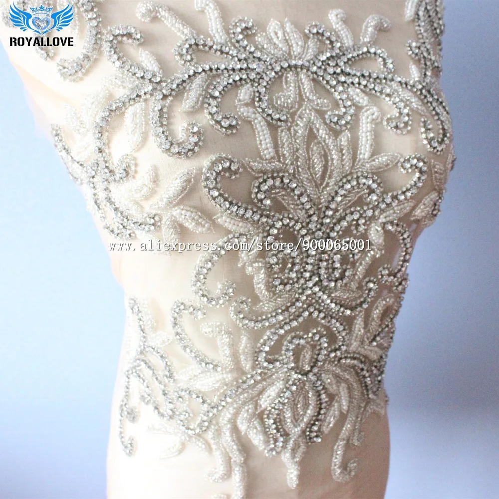 Стразы аппликация искусственная панель свадебное платье модное кружевное