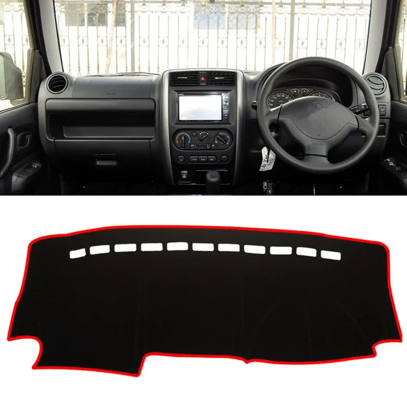 

Car Dashboard Cover Mat Pad Dashmat Sun Shade Instrument Carpet Accessories For Suzuki Jimny 1998 - 2013 2014 2015 2016 2017 RHD