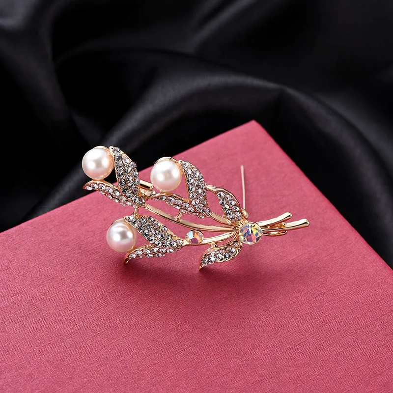 IMucci роскошный кристалл жемчуг золото Изысканный популярные элегантный цветок