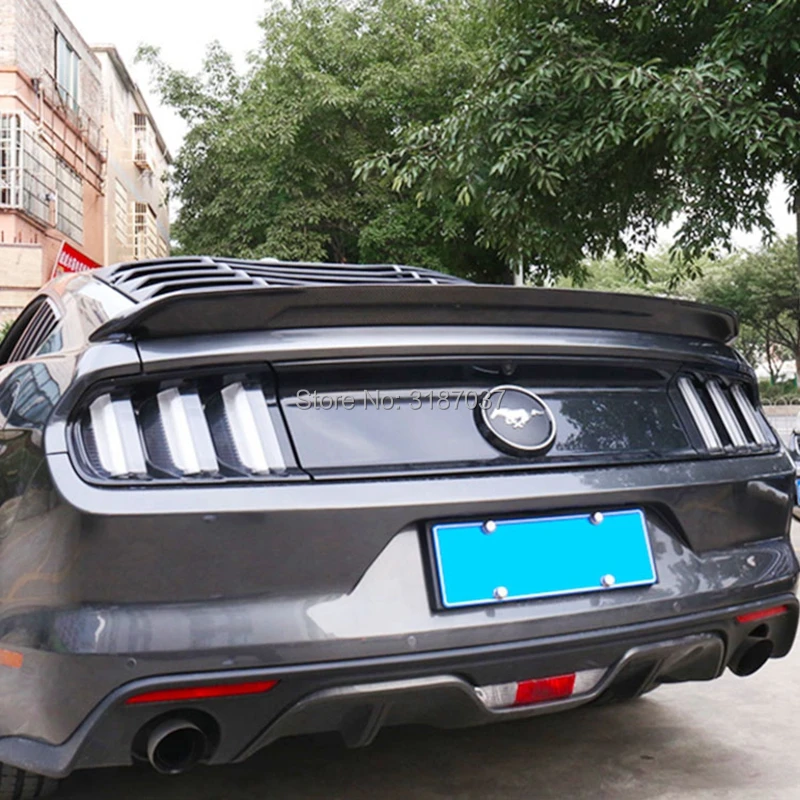 Для Ford Mustang спойлер- АБС-пластик Материал Неокрашенный цвет задняя крыша спойлер крыло багажника для губ крышка автомобиля стиль