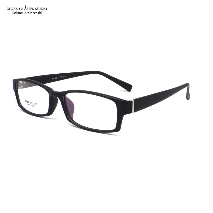 

26842 New Arrival Ultra Light Fashion Rectangular Acetate Men Black Metal Good Quality Scratch Resistant Optical Frame