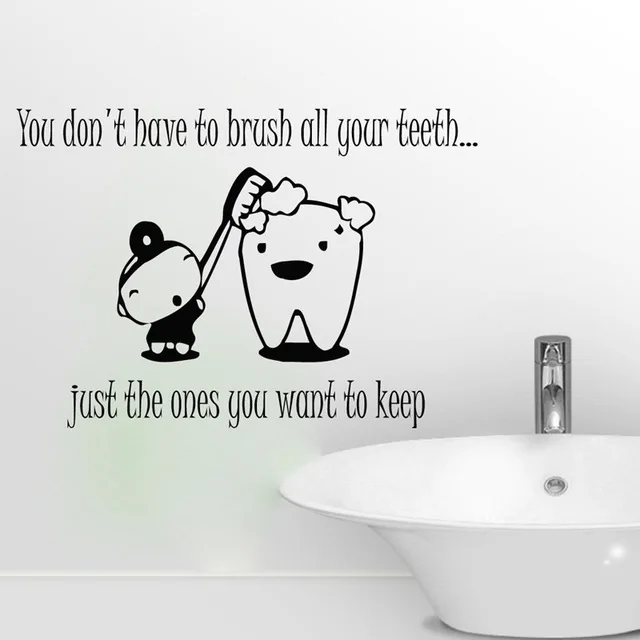 

New arrival Teeth Sticker Dentist Decal Muurstickers Poster Vinyl Art Wall Decals home Decor Mural Teeth Sticker