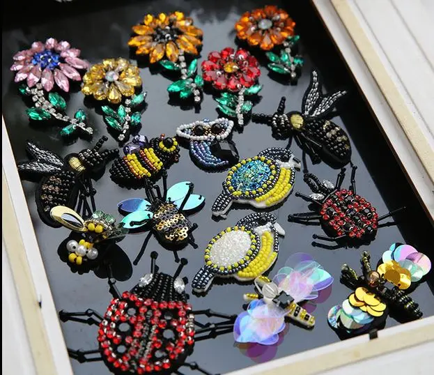 3D Ручная работа искусственная кожа для одежды нашивка в виде пчелы вышивка