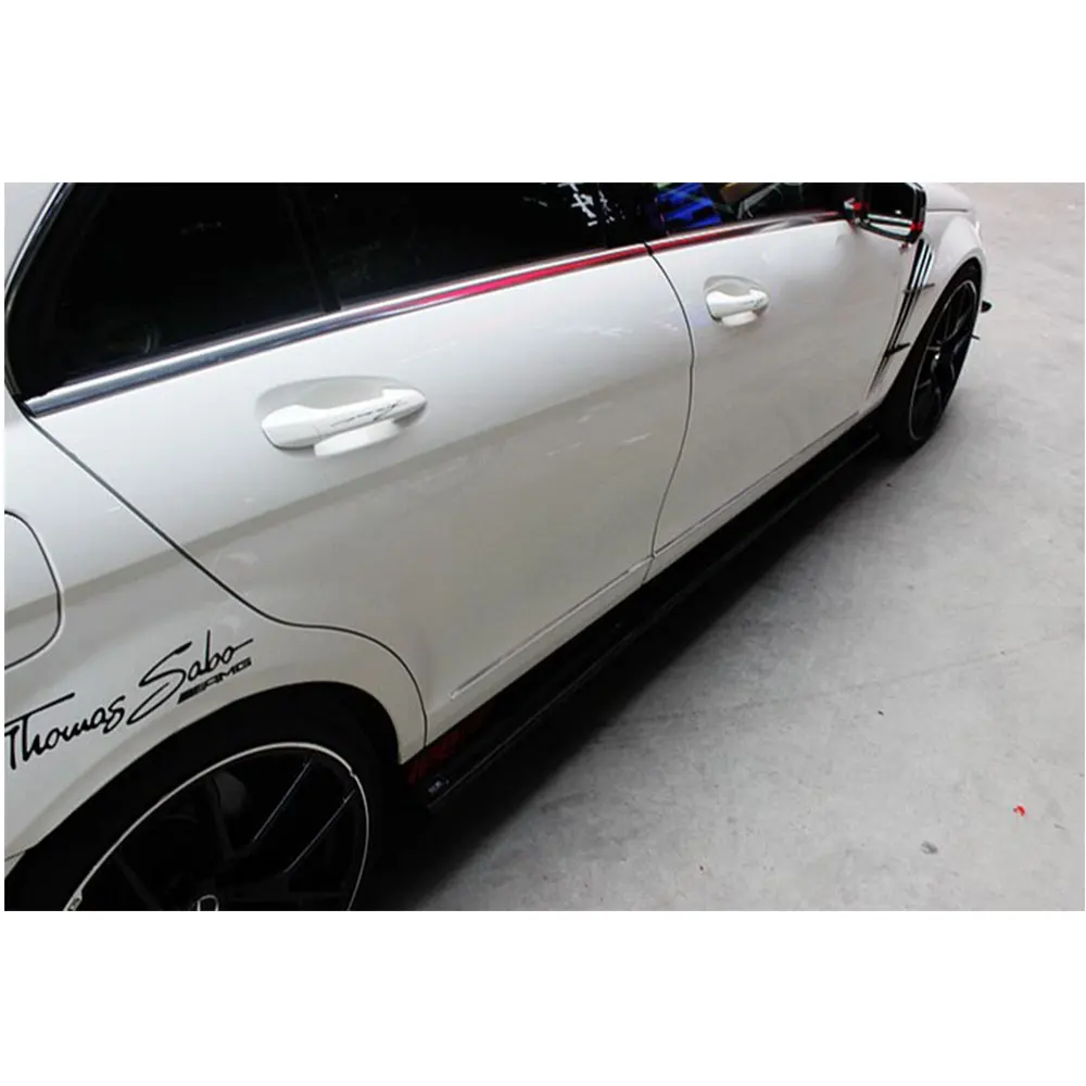 Для Benz C Class W204 C204 C300 C63 AMG 2012 2014 углеродное волокно/FRP боковая юбка Бампер Комплект