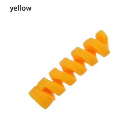 Yellow Спиральный кабель защитная линия передачи данных силиконовый намоточный чехол для iphone samsung Android usb зарядный чехол для наушников - Цвет: Yellow