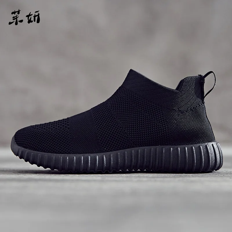 

Size42 Stretch Outdoor Adults Tenis Casual Shoes Woman Slip On Sock Footwear Mesh Socks Flats Shoes Female White Sneakers