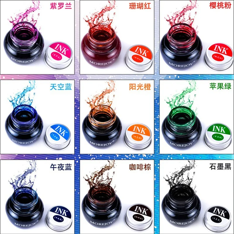 dip pen ink , Non Carbon Ink , Color Ink for Fountain Pen, 9 colors x  20ML/bottle, ink pens for writing