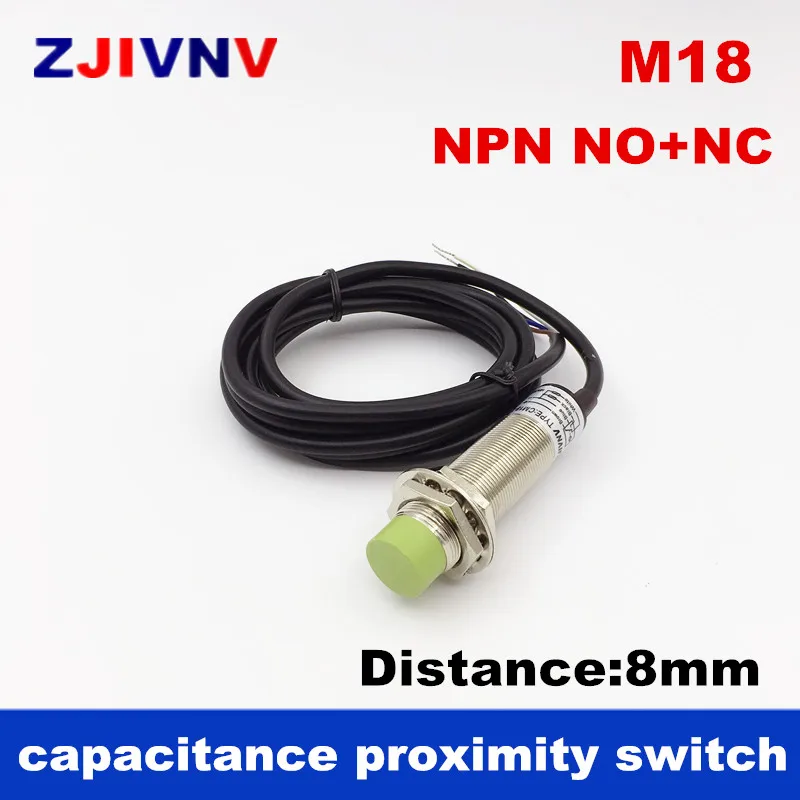 10 шт. емкостный Бесконтактный переключатель M18 NPN NO + NC 4 провода|distance sensor|distance switch |