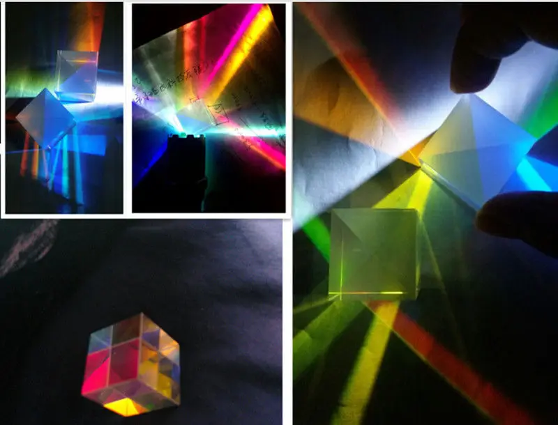 4 шт. красивый DIY дефектный X кубическая Призма RGB комбинированный разветвитель