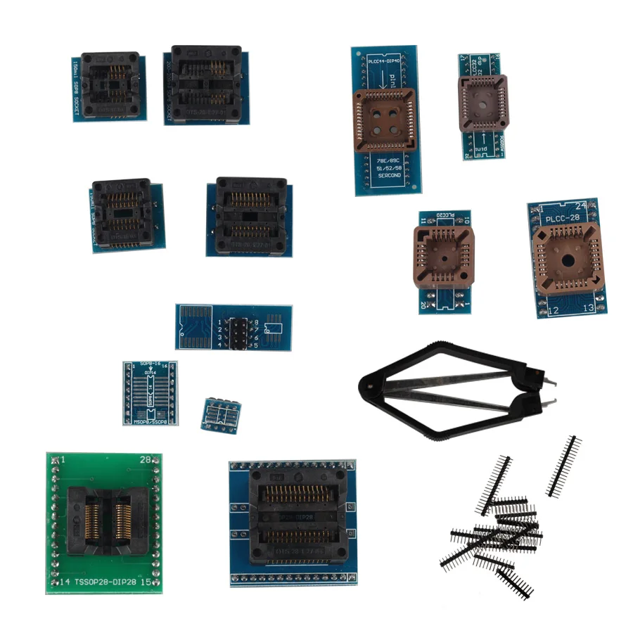 Полный комплект 21 шт. адаптеры для розеток Super Mini Pro TL866A/TL866CS EEPROM тюнинг