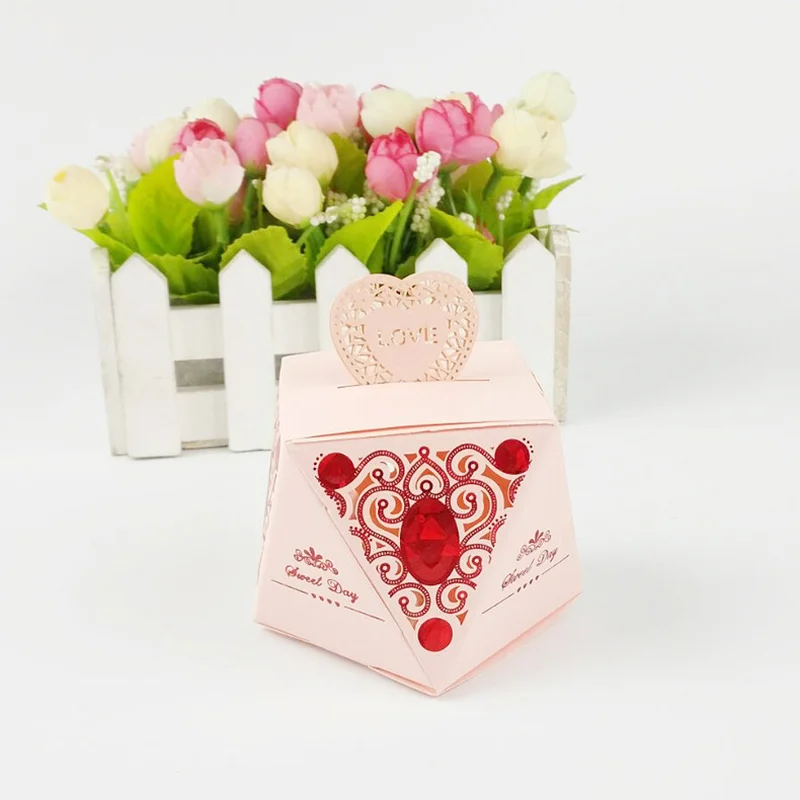 50 шт. европейская новая Алмазная коробка для конфет свадебные креативные коробки