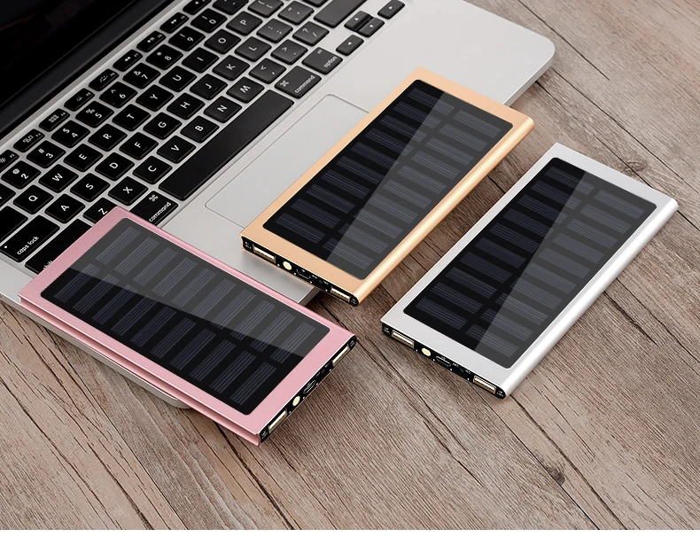 Солнечная 30000 mah Мощность Bank внешняя Батарея 2 USB светодиодный банк Портативный