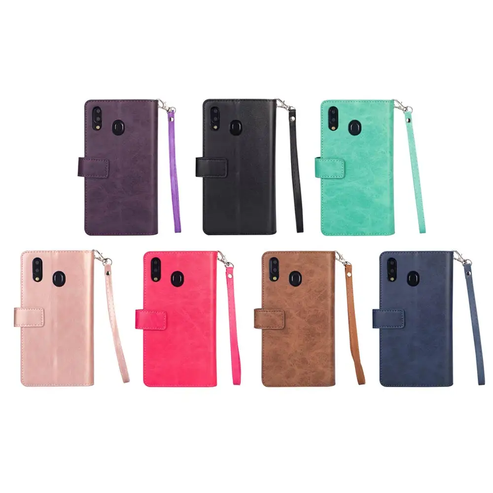 Кожаный чехол-кошелек KISSCASE для Samsung A50 A30 A70 A6 A7 2018 J4 J6 Plus откидной Чехол J3 J7 A5 |