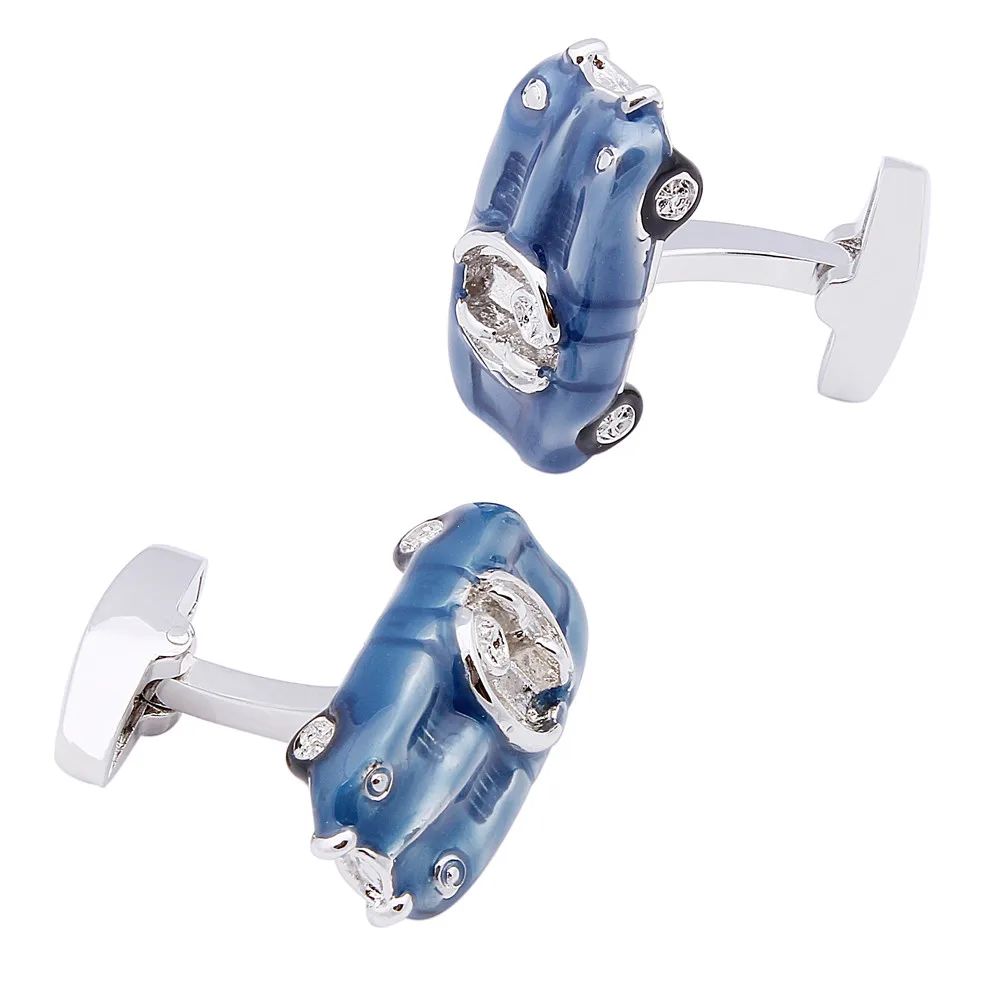 Классический дизайн автомобиля мужские запонки с кристаллами джентльменские