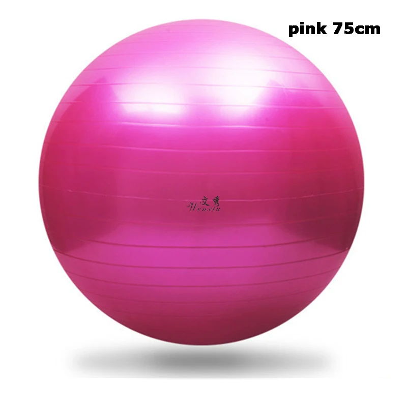 pink75cm Спорт Йога баллон бола фитнес, пилатес мяч Оборудование Тренажерный зал на баланс развивающая Фитнес мяч ПВХ тренировки Массажный мяч 25 см 65 см 75 см 85 см - Цвет: pink75cm