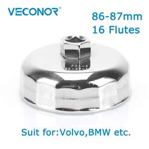 Ключ для масляного фильтра, квадратный, 12 дюйма, 86-87 мм, 16 канавок, универсальный, для Volvo, BMW