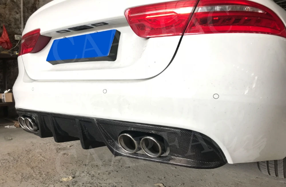 Карбоновый задний бампер для губ Диффузор для Jaguar XE автомобильный бампер фартук защитная пластина