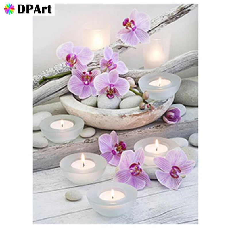 

Diamond Painting 5D Full Square/Round Drill Flower Stone Candle Daimond Rhinestone Embroidery Painting Cross Stitch Mosaic M641