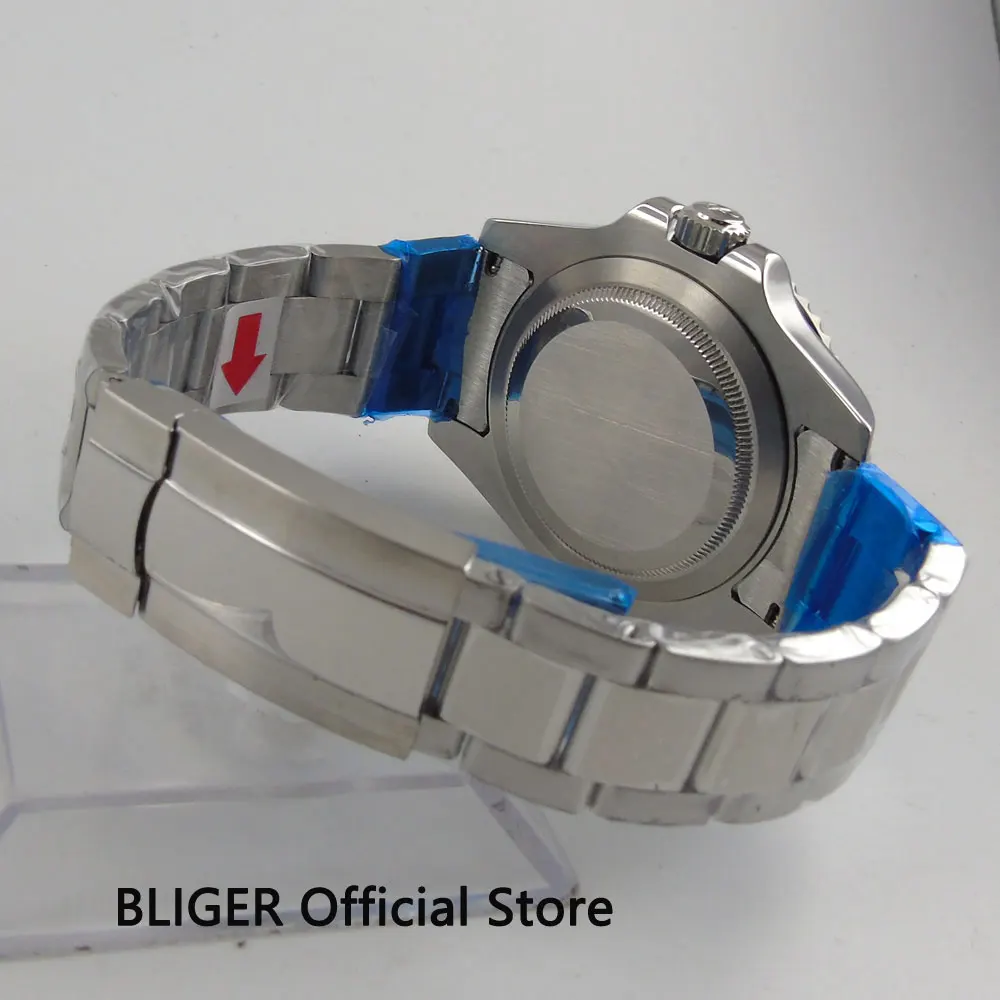 Однотонный 43 мм чехол BLIGER 316L из нержавеющей стали и керамики для ETA 2836 с