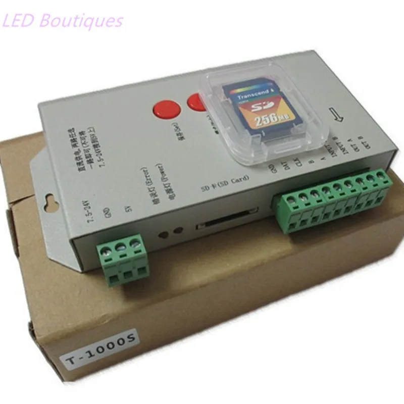 DC5 ~ 24 В T1000S SD карты WS2801 WS2811 WS2812B APA102 LPD6803 LPD8806 DMX512 LED 2048 пикселей контроллер T 1000S RGB
