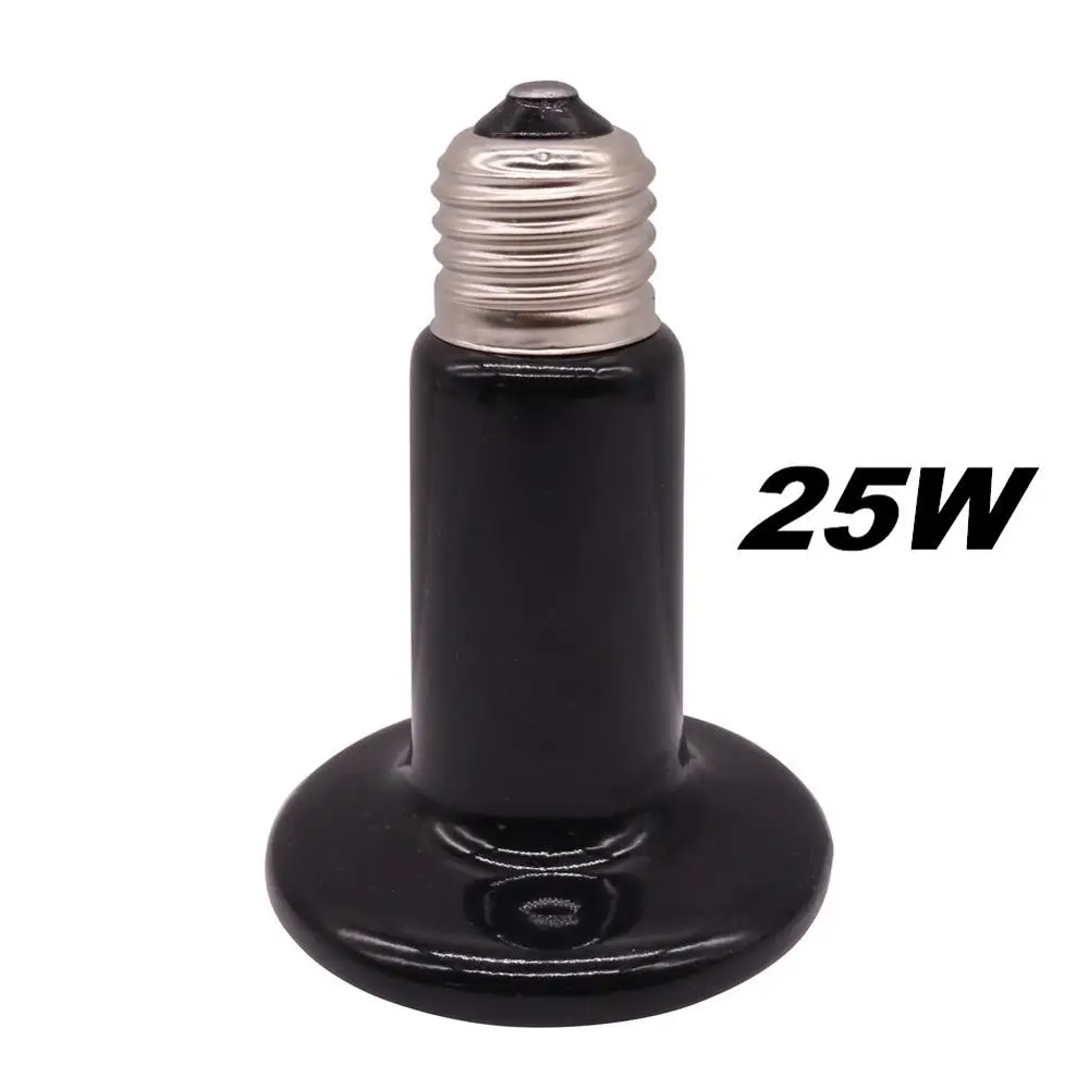 25W 1pcs 1 шт. 220V 25 50 75 100 150 200W Керамика теплоизоляция лампа рептилий в виде ежа попугай броши в виде ящерицы фермы для кормления животных клетки - Цвет: 25W 1pcs