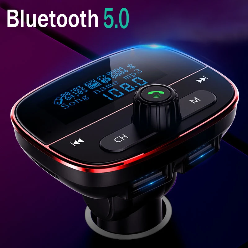 JINSERTA 2021 Мощность вкл/выкл Bluetooth 5 0 FM передатчик модулятор автомобильный комплект