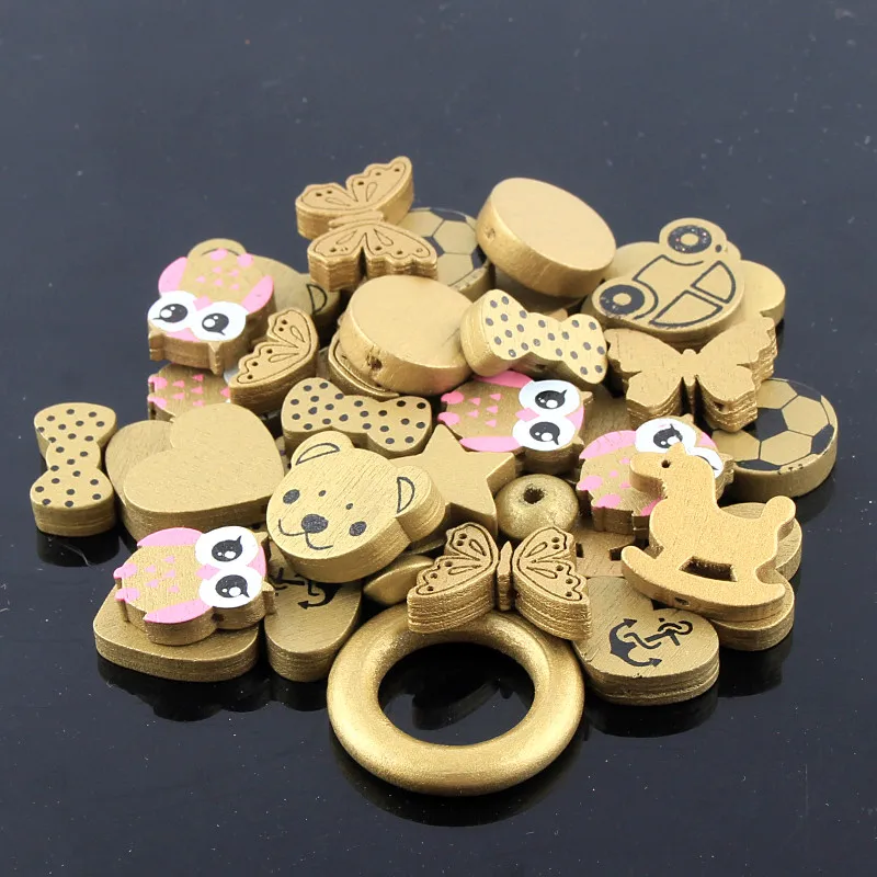 50 шт. деревянные бусины|beads gold|beads for jewelry makingspacer beads |