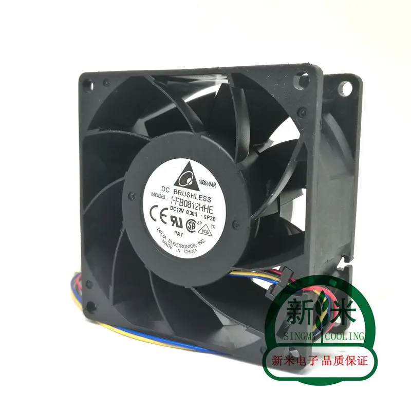 Б/у Дельта FFB0812HHE 12V 0.30A 8038 8 см PWM контроль скорости и 4-мя линиями двойной