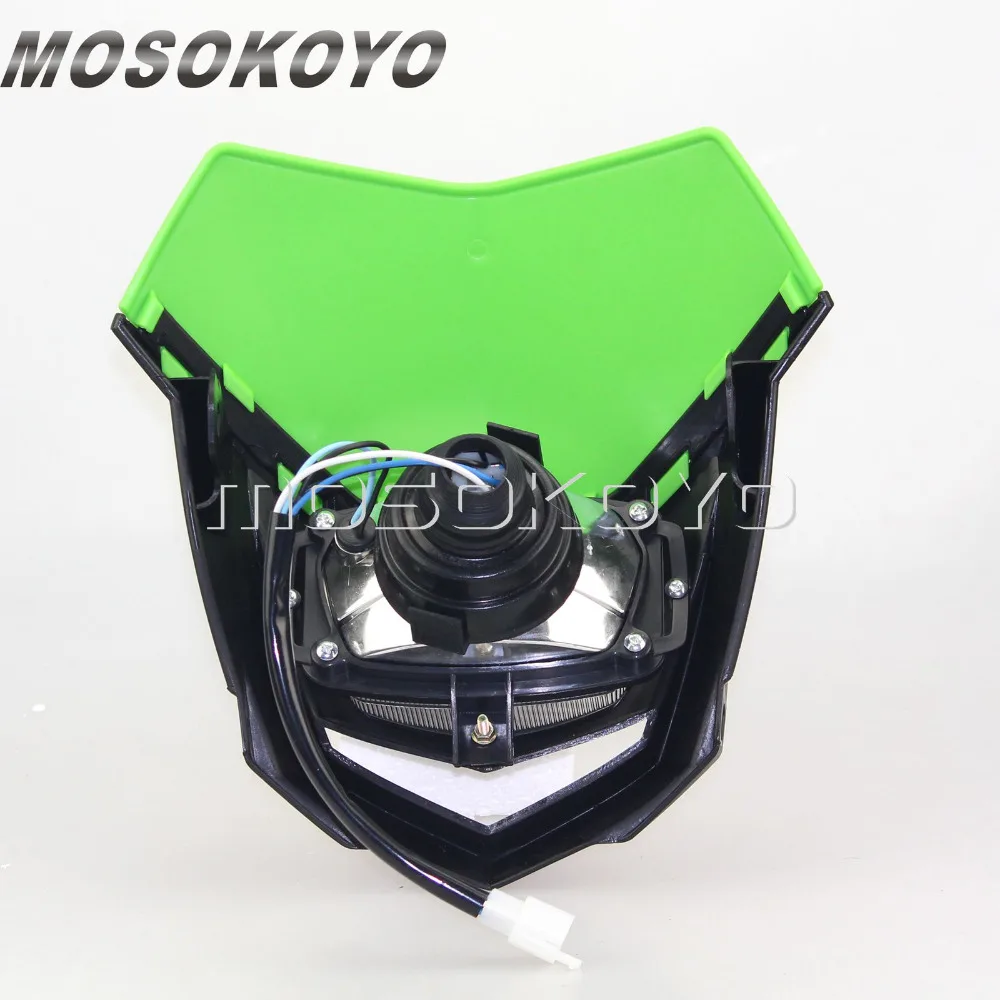 Фара для мотоцикла Enduro MX Supermoto передняя фара Kawasaki KX450F KX250F KX100 KX85 KX60 KLX140 KLX110 |