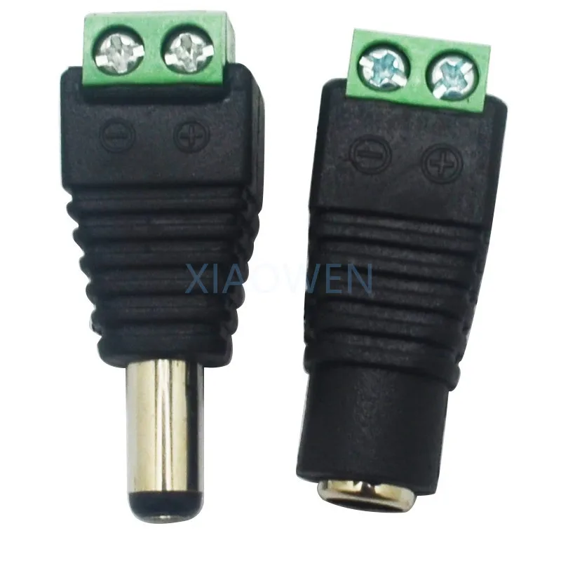 2 пары гнездовых и мужских разъемов питания постоянного тока Штекерный адаптер 5
