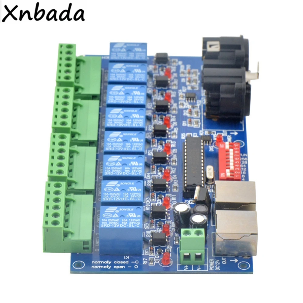 8CH DMX релейный переключатель DMX512 контроль ler выход (макс. 10A)|dmx512 decoder|dmx512 dimmerled controller