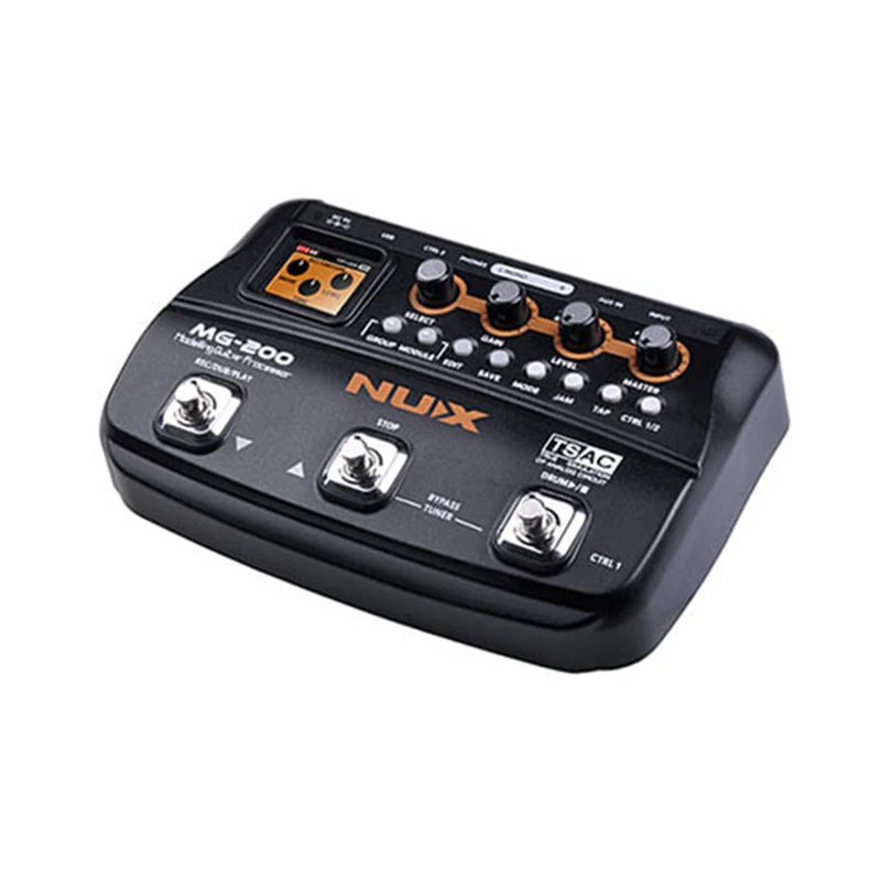 NUX MG 200 Новый Гитарный процессор эффектов моделирующая педаль гитарный мульти с 55