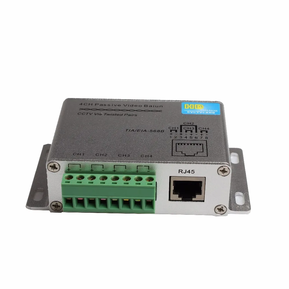 Пассивный видеосигнал ESCAM 4CH 8CH для камер TVI CVI AHD CCTV по витой паре UTP Video Balun
