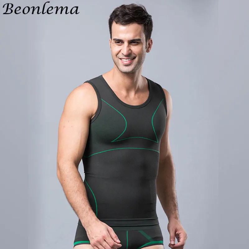 Beonlema Для мужчин пот жилет Shaper моделирования тела Shaperwear Топ эластичный мягкий