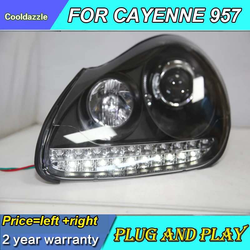 Светодиодные фары для Porsche Cayenne светодиодный передние 2004 2005 2006 года с дневными