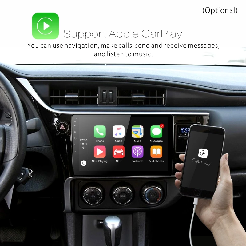 Dinpei Android 9 0 автомобильный Радио мультимедийный плеер для Toyota Corolla 2017 2018 gps