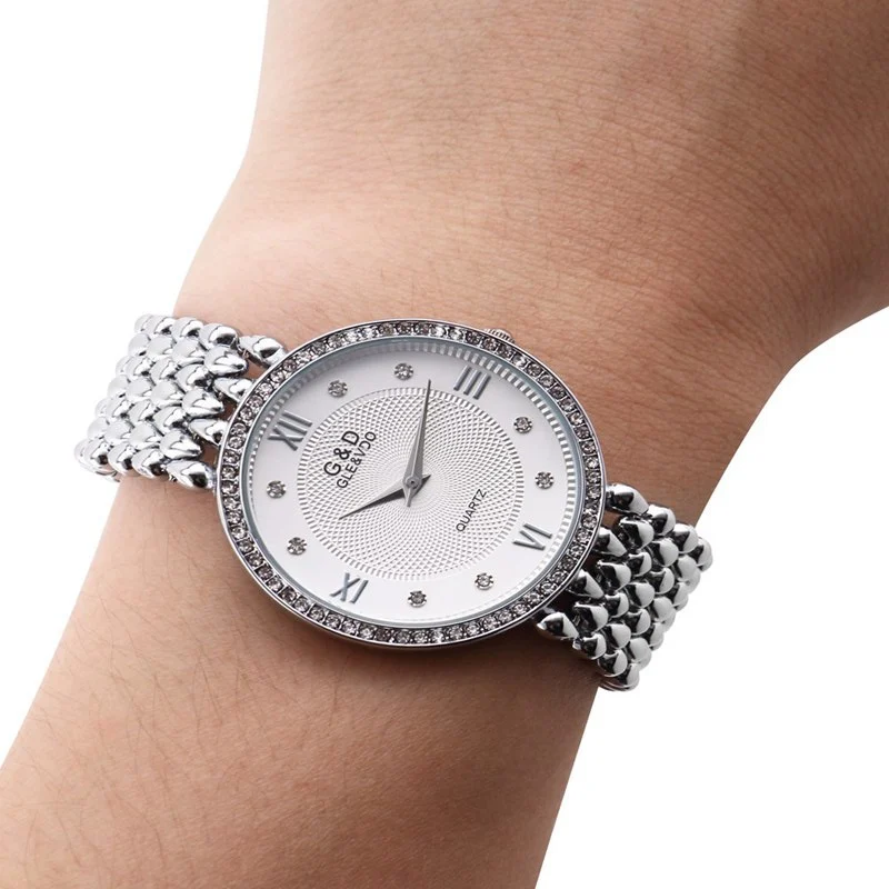 Новинка 2017! Модные женские часы с тонкими стальными кристаллами модные наручные